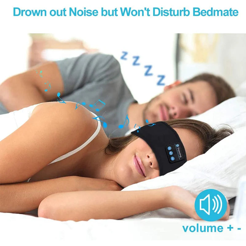 Wireless Bluetooth Headphones – Elastic Sports Headband and Sleeping Music Eye Mask - Perfect for Sports and Relaxation