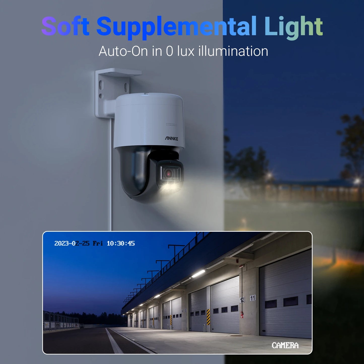 ANNKE 3K 5MP PoE PT Security Camera - Color Night Vision with Motion Detection and Built-in Microphone