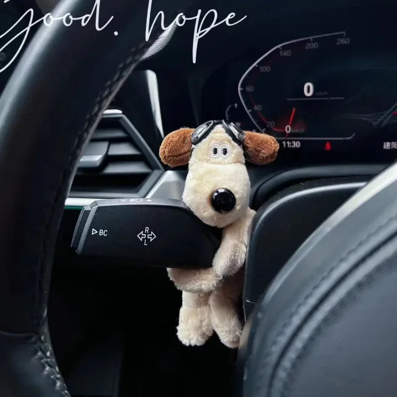 Cute Plush Puppy Wiper Turn Signal Switch Decoration – Adorable Dog Car Interior Accessory for Stylish Vehicle Decor