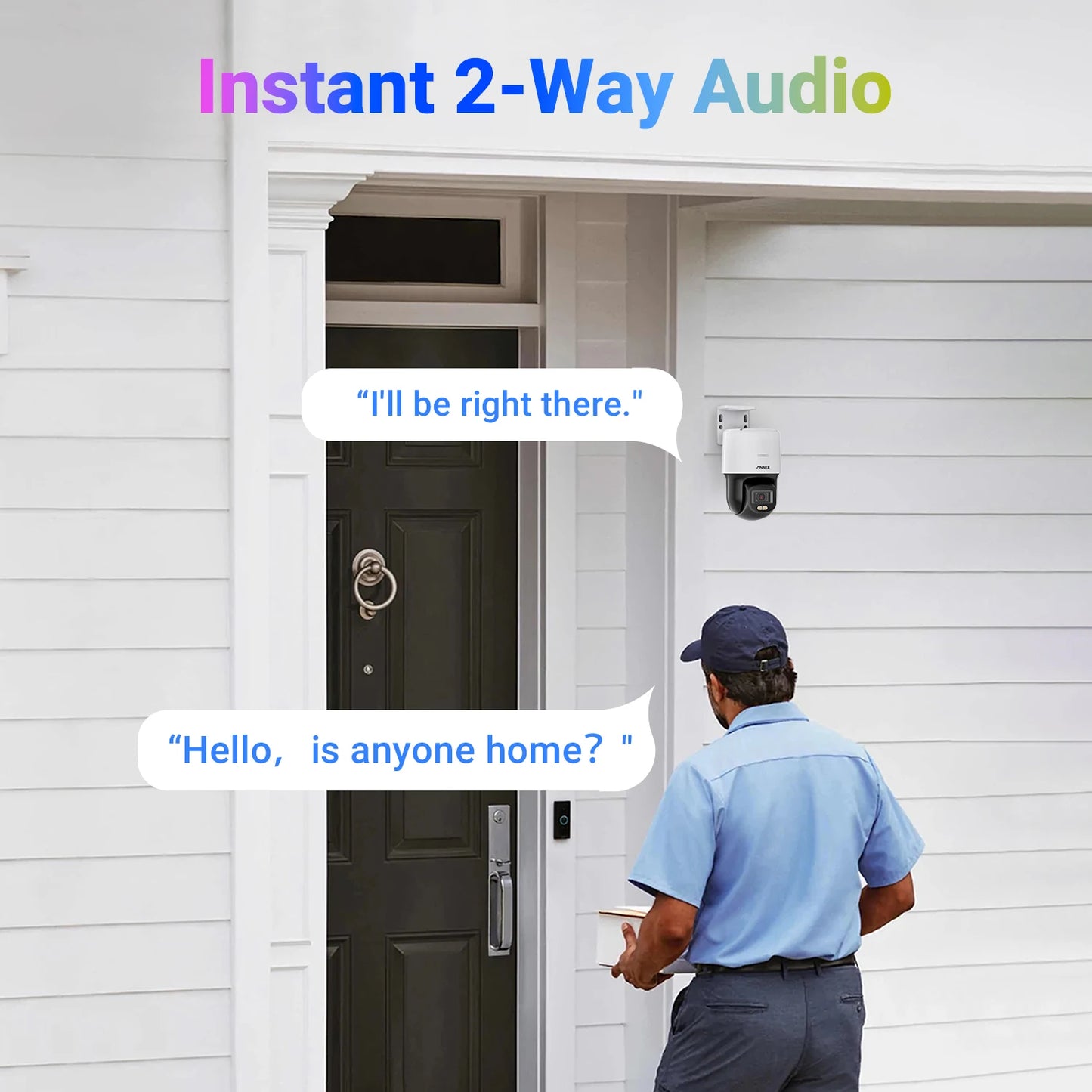 ANNKE 3K 5MP PoE PT Security Camera - Color Night Vision with Motion Detection and Built-in Microphone
