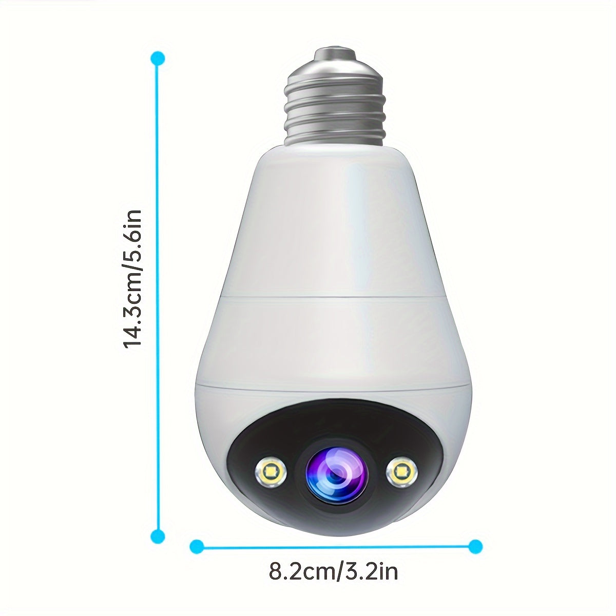 JOOAN E27 Bulb-Shaped WiFi PTZ Camera - 1296p HD Resolution, Night Vision & Two-Way Audio