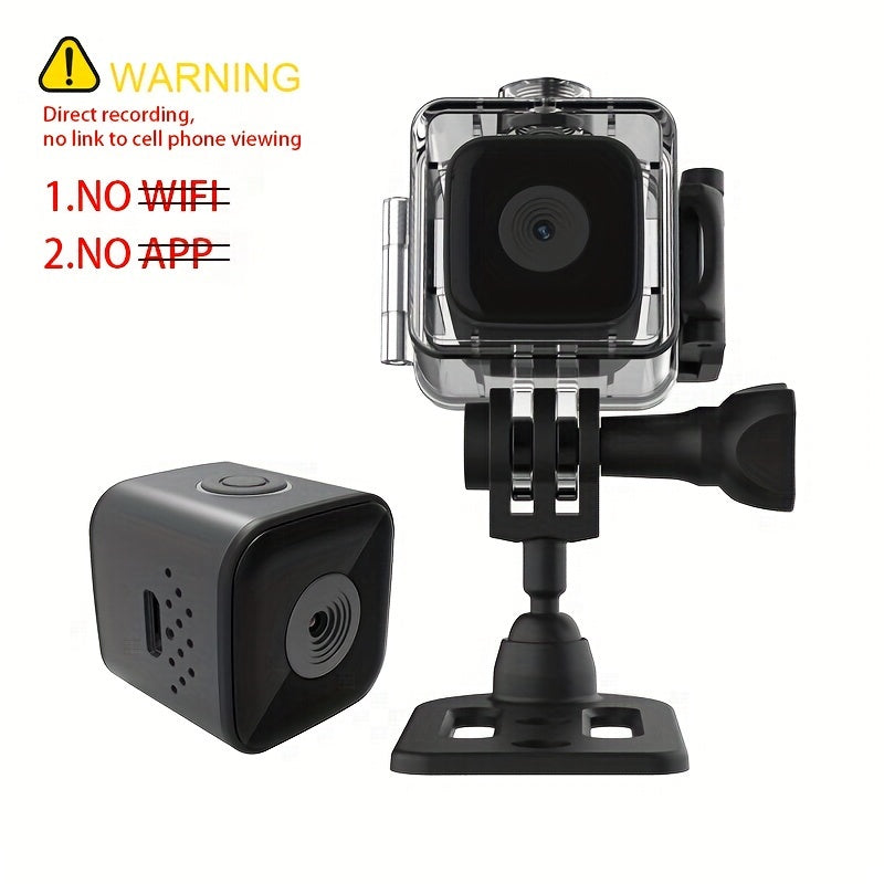 1080P Full HD Security Camera - Portable with Night Vision & Motion Detection for Home, Office, and Pets