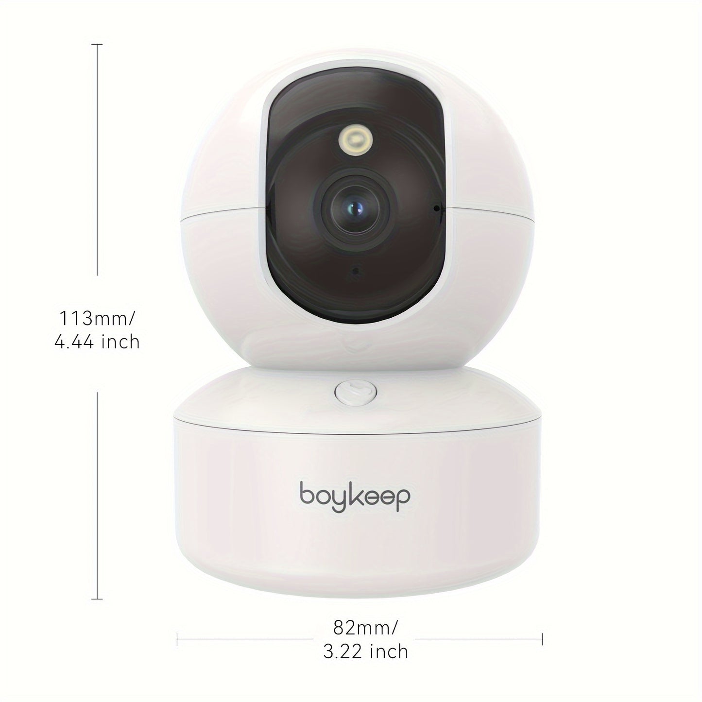 BoyKeep 2K HD Pet Camera - Wireless Indoor Security Cam with 360° Pan & Tilt, Night Vision, and 2-Way Audio