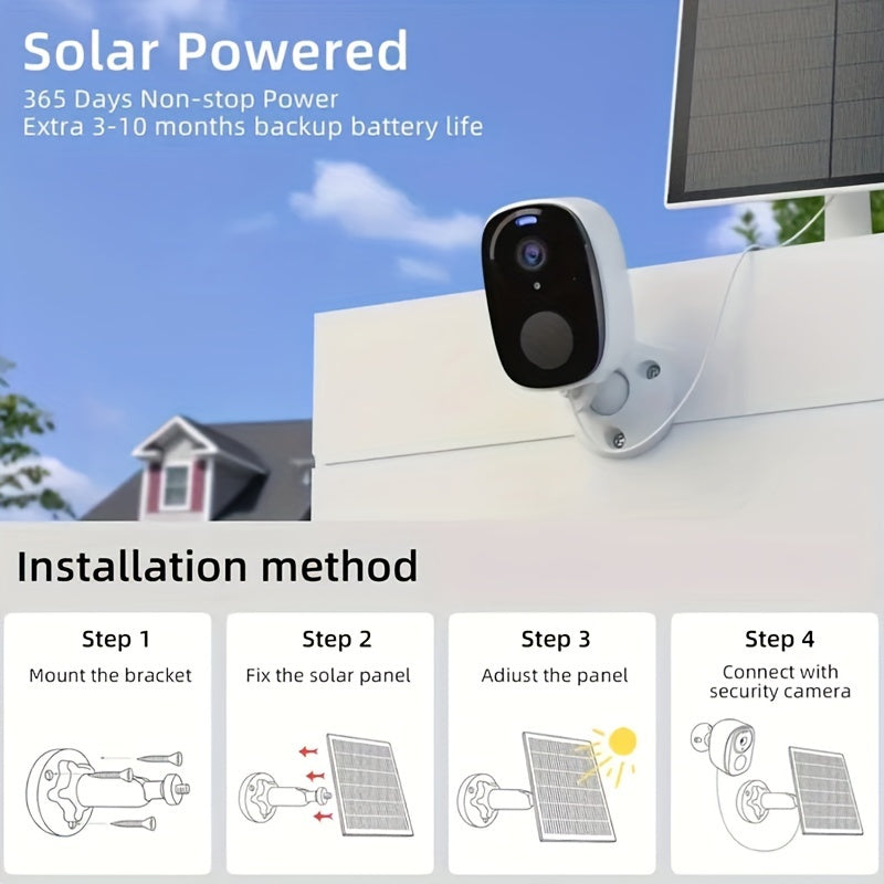 HEIYOUCAM 3MP Solar Battery Security Camera - Wireless Outdoor with Night Vision, Human Detection & 2-Way Talk