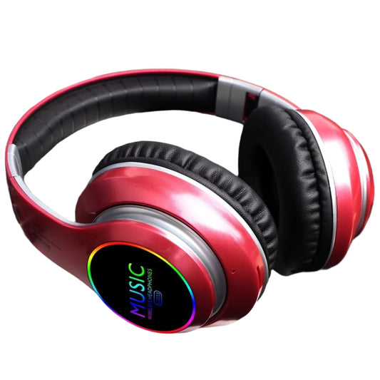 Wireless Deep Bass Headphones - Foldable Gaming Earbuds with Built-in Mic