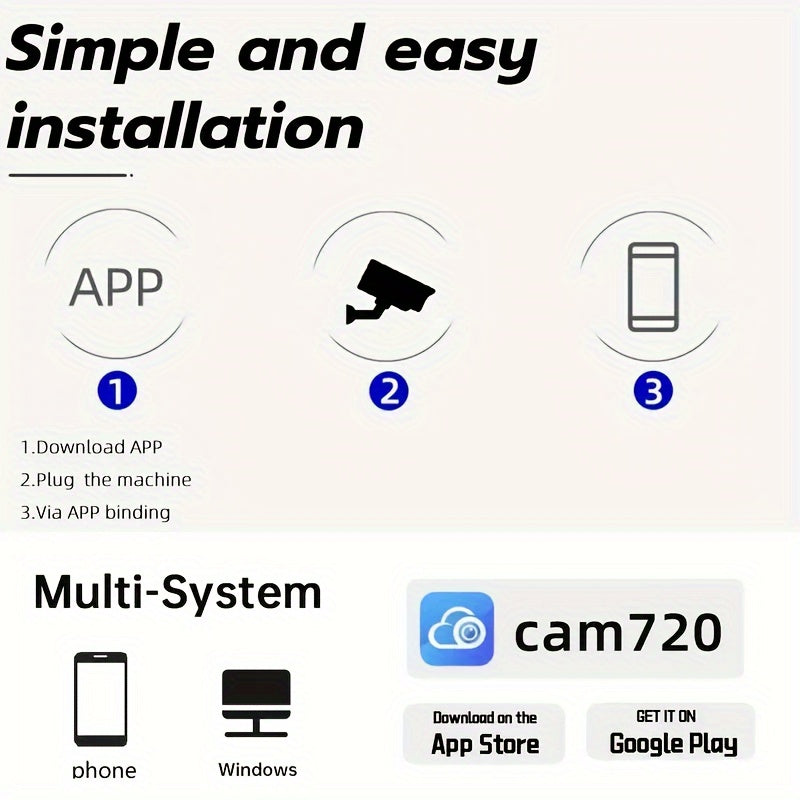 JOOAN 1080P Full HD Security Camera - Color Night Vision, Two-Way Audio, Motion Detection & Auto Tracking for Home Safety