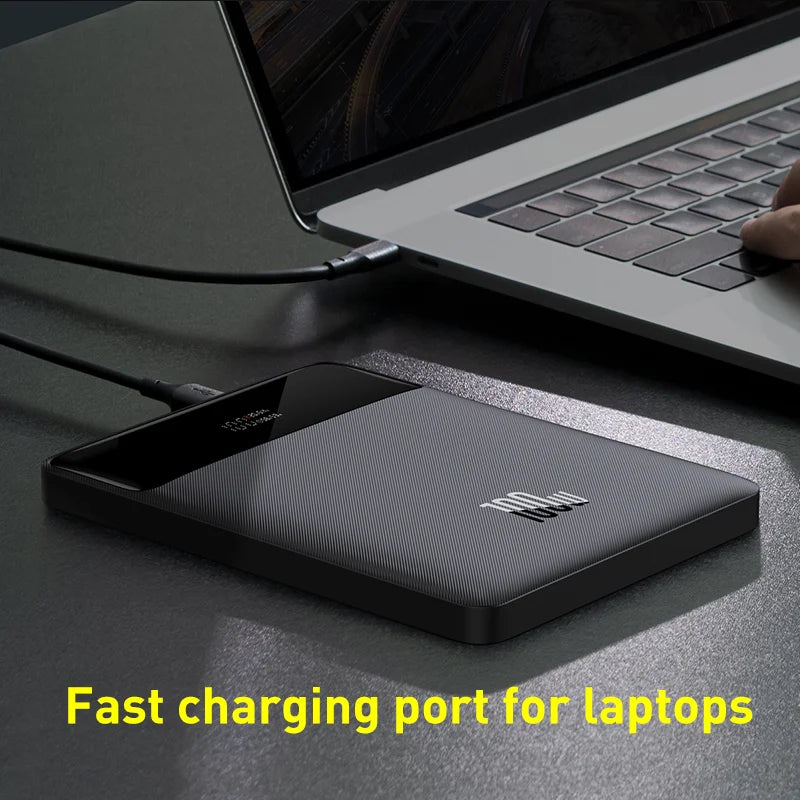 Baseus 100W Power Bank 20000mAh - Portable PD Fast Charging Battery Charger for Notebooks with Type-C Cable