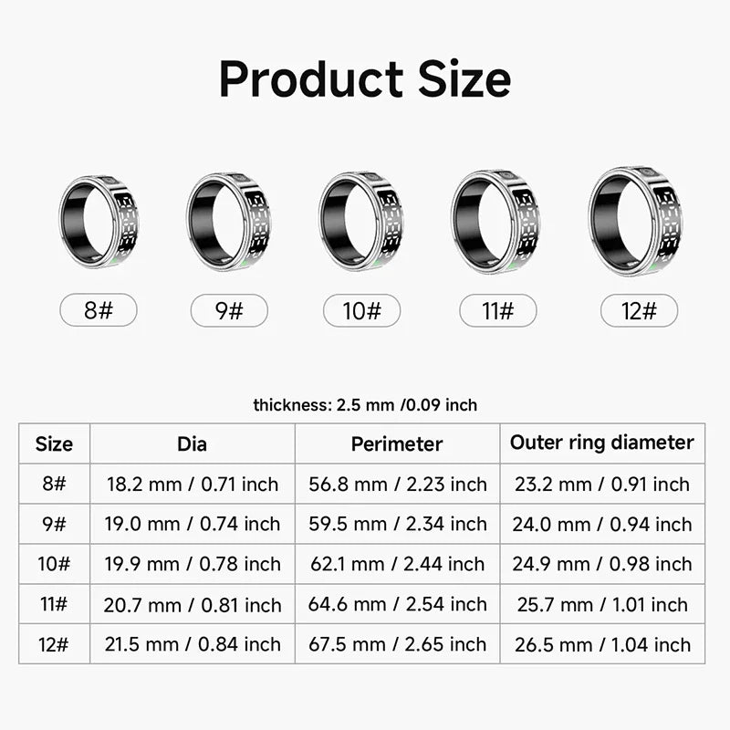 Xiaomi SR08 Smart Ring - LED Display, Heart Rate & Blood Oxygen Monitoring, 5ATM Waterproof