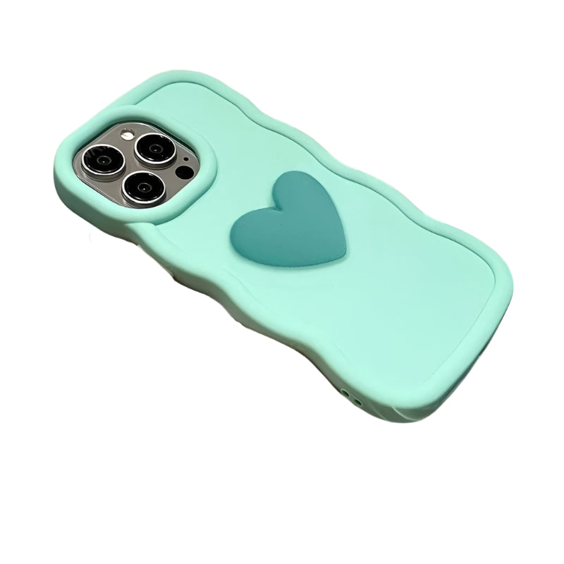 ACANRIES 3D Love Heart Candy Wavy Silicone Case for Xiaomi Redmi Note