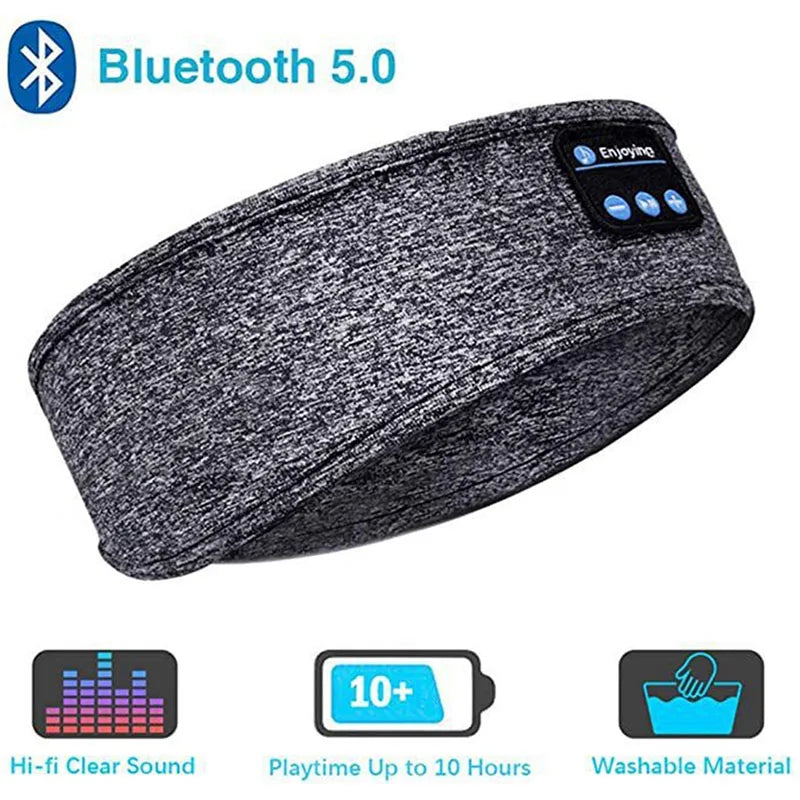 Wireless Bluetooth Headphones – Elastic Sports Headband and Sleeping Music Eye Mask - Perfect for Sports and Relaxation