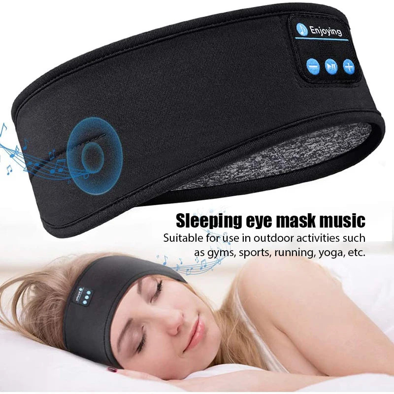 Wireless Bluetooth Headphones – Elastic Sports Headband and Sleeping Music Eye Mask - Perfect for Sports and Relaxation