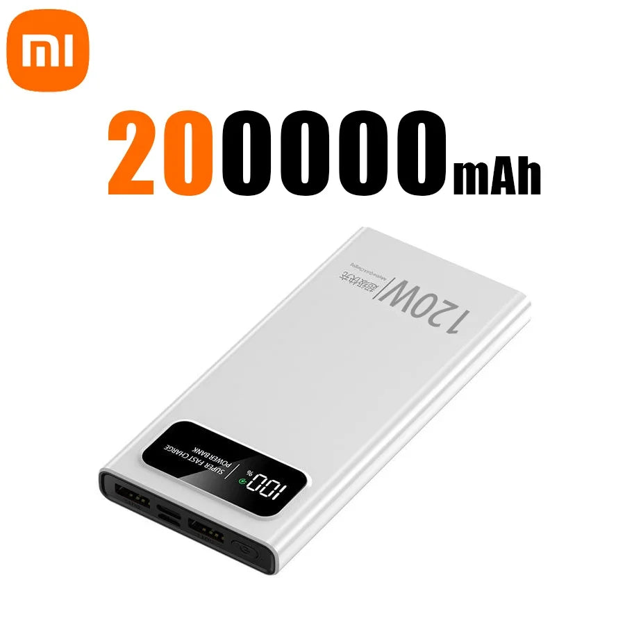 Xiaomi 200,000mAh 120W Power Bank - Super Fast Charging with Digital Display