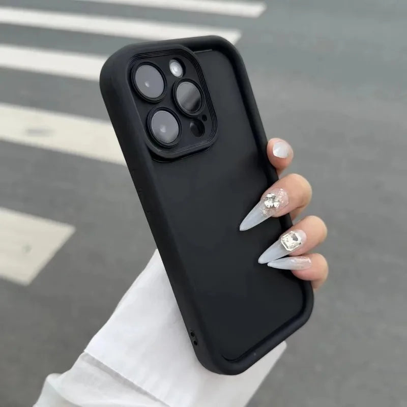 Luxury Soft Liquid Silicone Phone Case for iPhone 11, 12, 13, 14, 15 Pro Max & Plus - Shockproof Bumper Cover