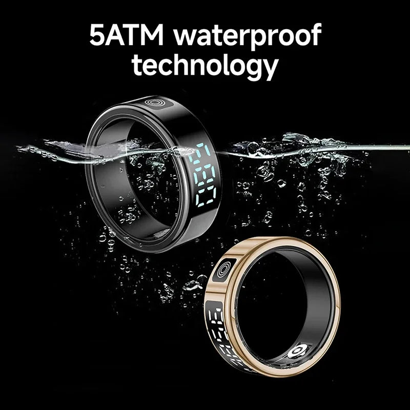 Xiaomi SR08 Smart Ring - LED Display, Heart Rate & Blood Oxygen Monitoring, 5ATM Waterproof