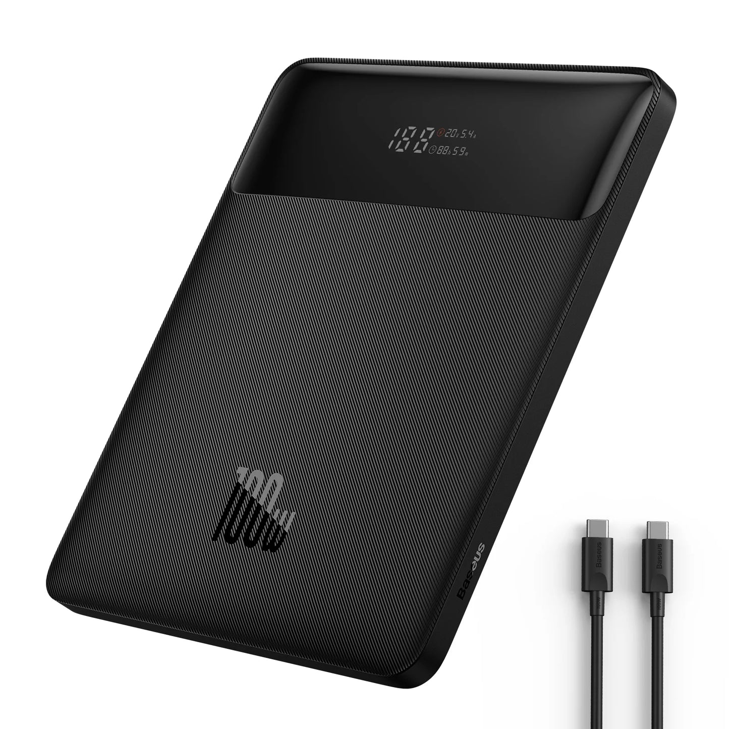 Baseus 100W Power Bank 20000mAh - Portable PD Fast Charging Battery Charger for Notebooks with Type-C Cable