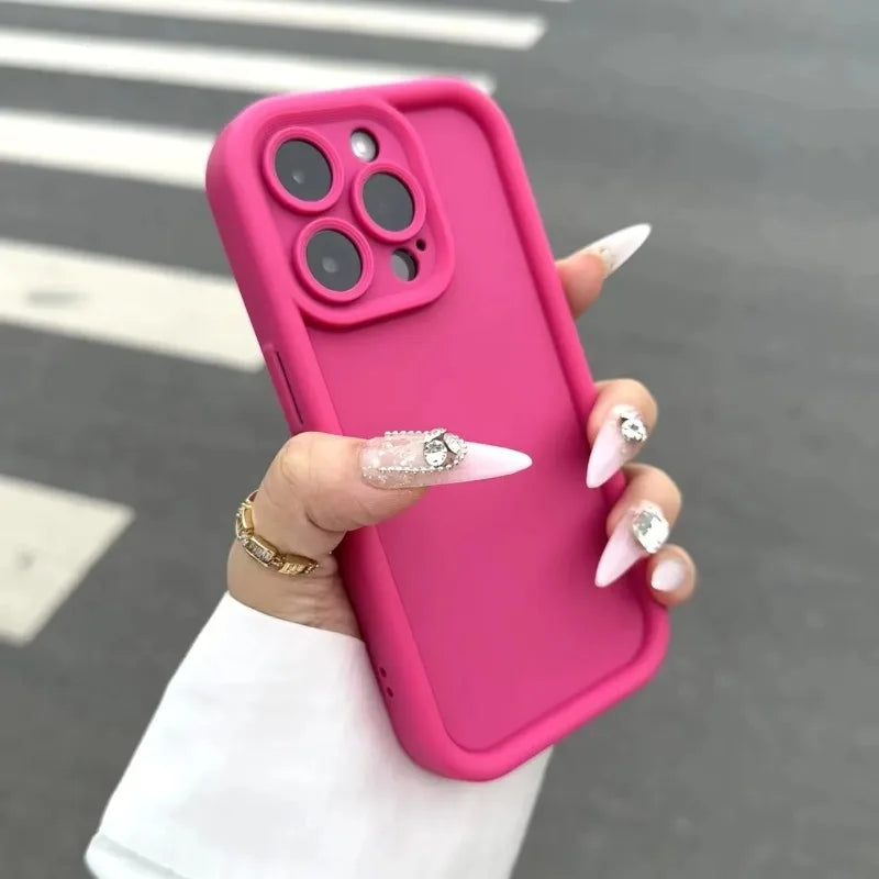 Luxury Soft Liquid Silicone Phone Case for iPhone 11, 12, 13, 14, 15 Pro Max & Plus - Shockproof Bumper Cover