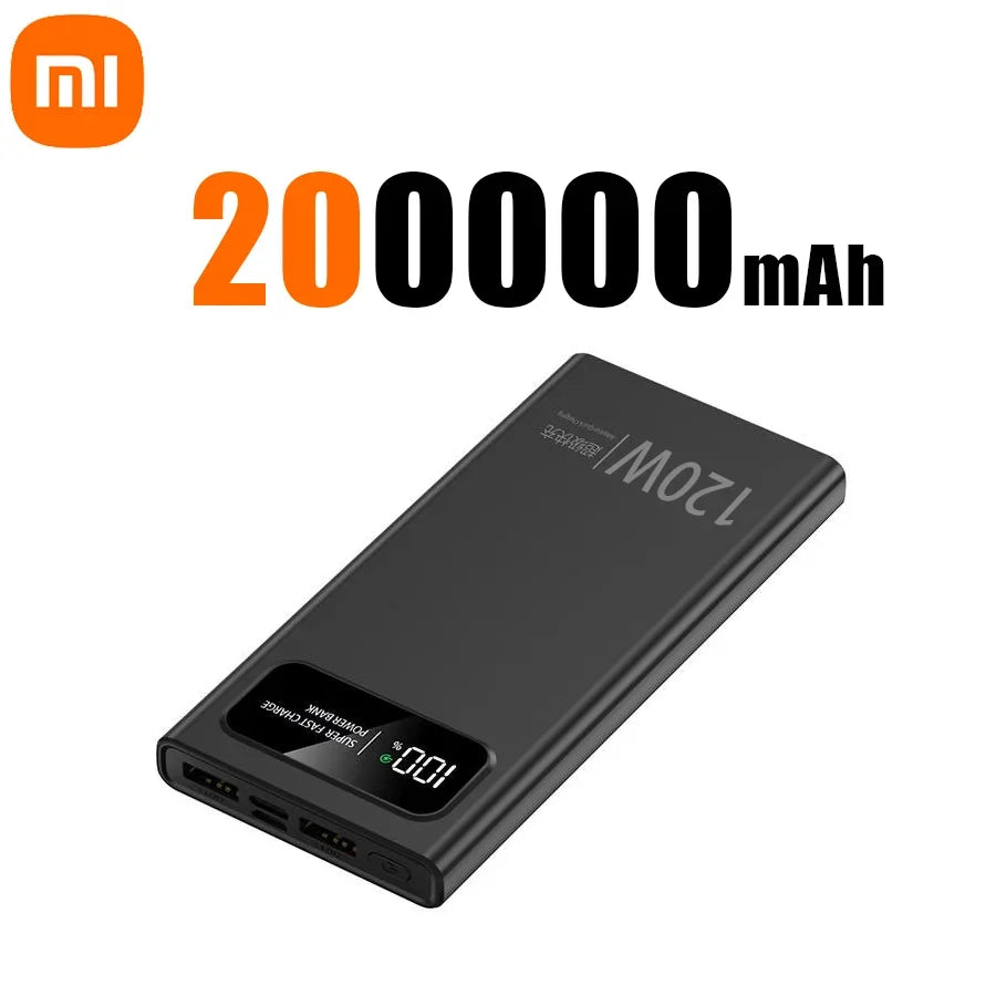 Xiaomi 200,000mAh 120W Power Bank - Super Fast Charging with Digital Display