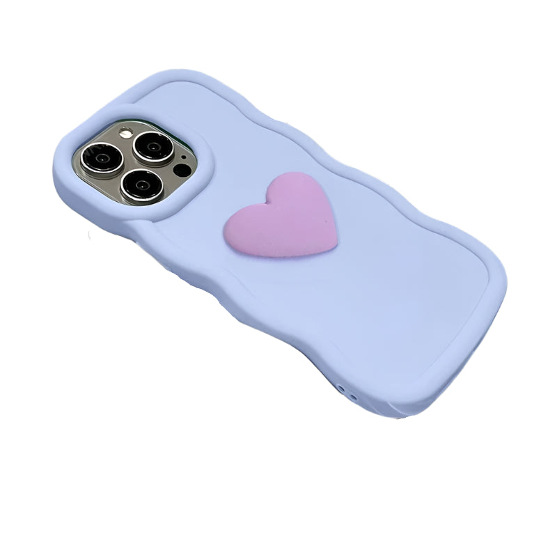 ACANRIES 3D Love Heart Candy Wavy Silicone Case for Xiaomi Redmi Note