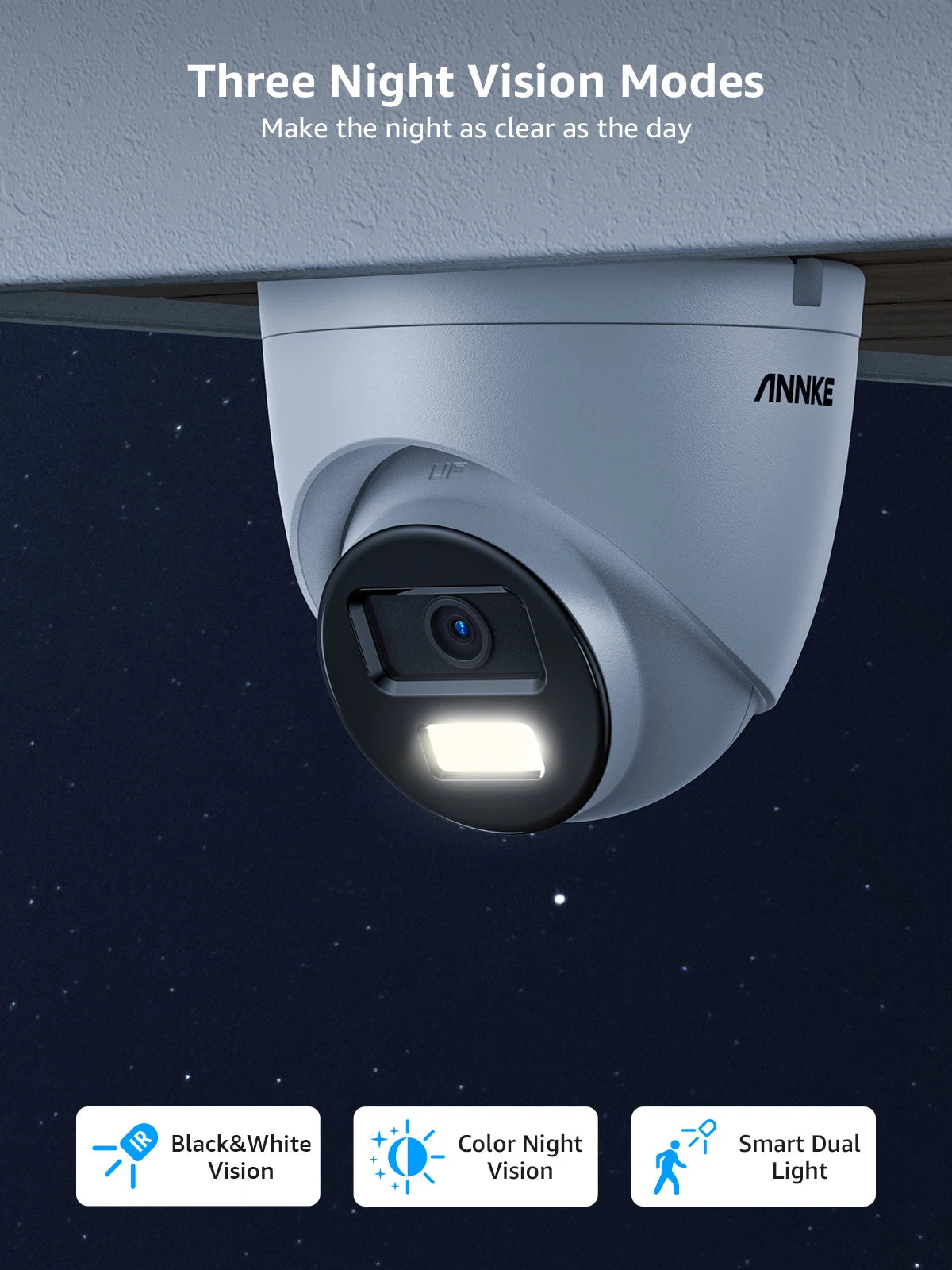 Annke 8MP HD IP Security Camera – 4K Dual Light, Audio, Human & Vehicle Detection