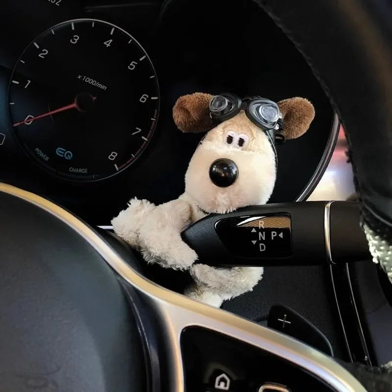 Cute Plush Puppy Wiper Turn Signal Switch Decoration – Adorable Dog Car Interior Accessory for Stylish Vehicle Decor