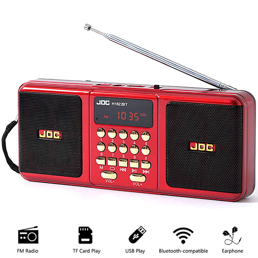 Portable Stereo FM Radio Wireless Speaker Rechargeable Battery Support TF Card USB Bluetooth-compatible Speaker With FM Receiver