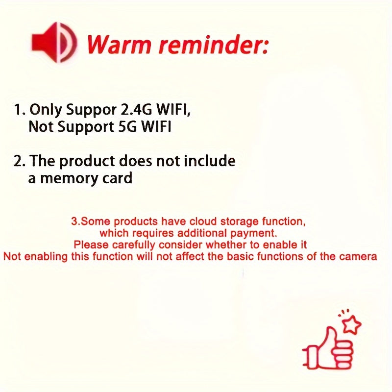 JOOAN E27 Bulb-Shaped WiFi PTZ Camera - 1296p HD Resolution, Night Vision & Two-Way Audio