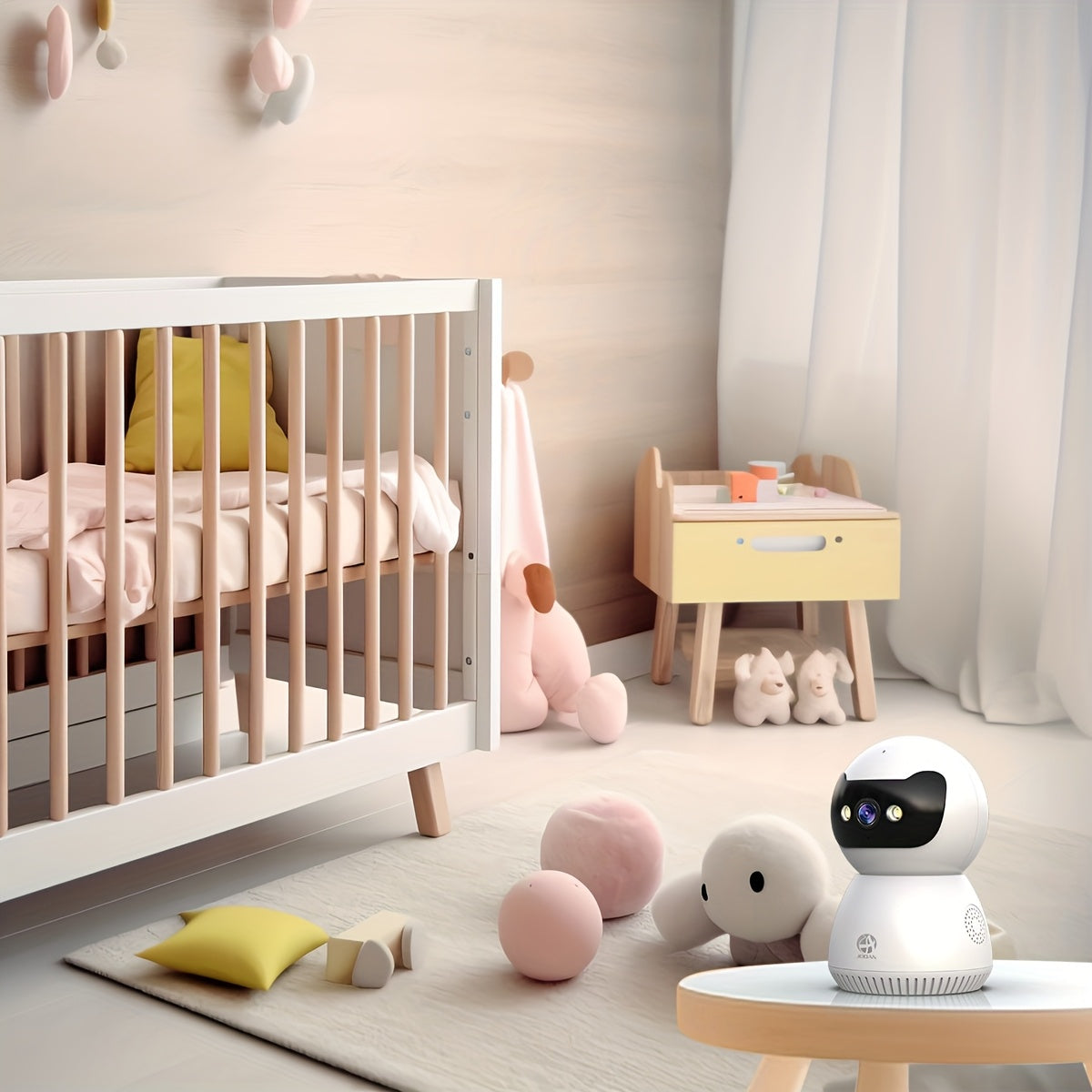 JOOAN 1080P Full HD Security Camera - Color Night Vision, Two-Way Audio, Motion Detection & Auto Tracking for Home Safety